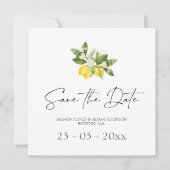 Save The Date Économie de date minimale Citron Vert (Devant)