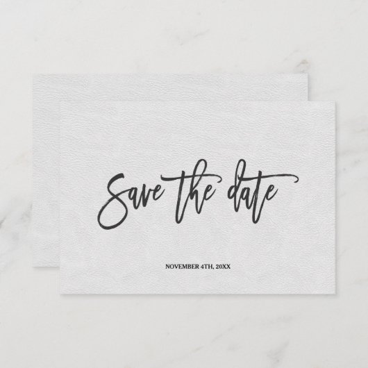 Save The Date Économie Moderne De Date De Mariage De Manuscrit (Devant / Derrière)