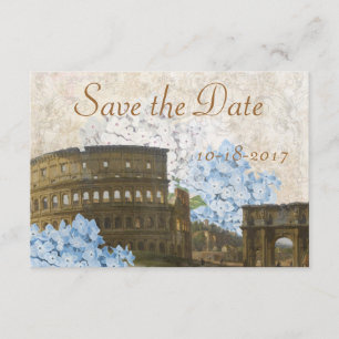Save The Date Économies bleues antiques d'hortensia de Rome la