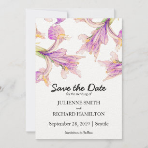 Save The Date Économies botaniques modernes florales de mariage