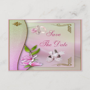 Save The Date Économies de chaussures, de tétine et de magnolia