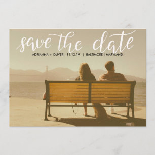 Save The Date Économies décontractées de mariage la photo de