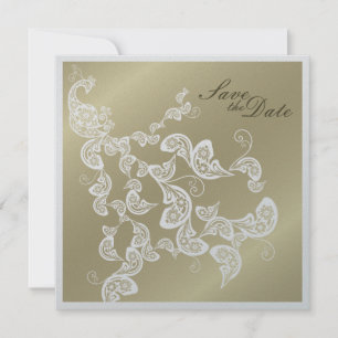 Save The Date Économies florales élégantes chics vintages de