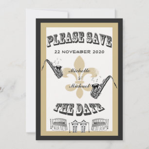 Save The Date Économies noires de jazz de la Nouvelle-Orléans