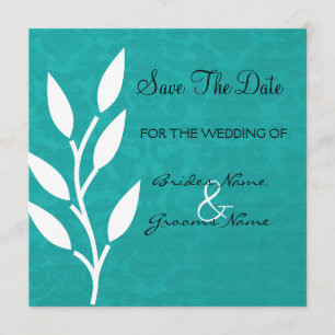 Save The Date Économies vintages turquoises d'arrière - plan les