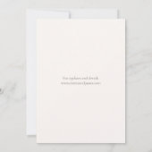 Save The Date Économisez la date de mariage florale minimaliste (Dos)