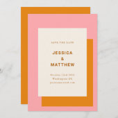 Save The Date Économisez la date de mariage géométrique moderne (Devant / Derrière)