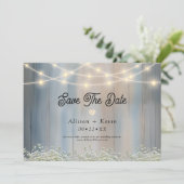 Save The Date Économisez la date de mariage horizontale en bois  (Debout devant)