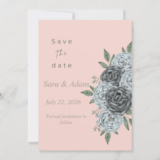 Save The Date Économisez la date florale aquarelle romantique