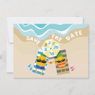 Save The Date Économisez les personnages de l'ananas ludique de