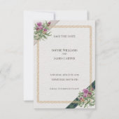 Save The Date écossais Thistle Celtic Tartan Mariage (Devant)
