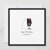Save The Date Ecosse Kilt Bride & Groom Enregistrer la date - ro (Devant)