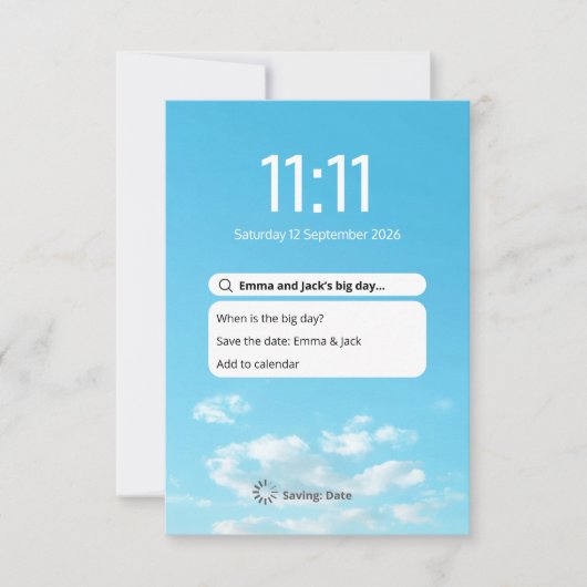 Save The Date Écran Funny Phone Lock Enregistrer la date (Devant)