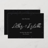 Save The Date Écrit Dans Le Mariage Des Étoiles (Devant / Derrière)