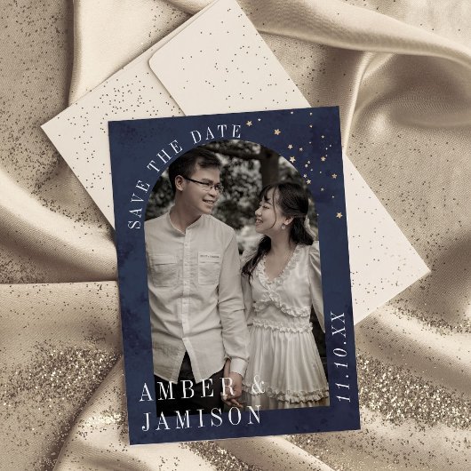 Save The Date Écrit dans les étoiles Celestial Moody Mariage
