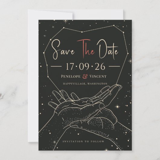 Save The Date Écrit dans les étoiles | Tarot Enregistrer la date (Devant)