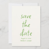 Save The Date Ecrite main dessinée Rétro Unique Fun Mariage mode (Devant)
