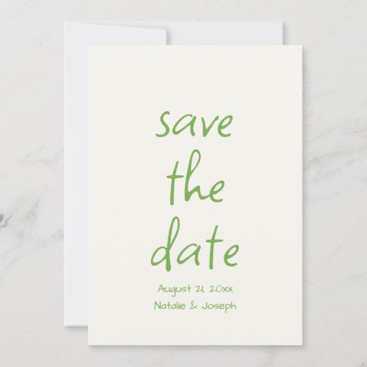 Save The Date Ecrite main dessinée Rétro Unique Fun Mariage mode (Devant)