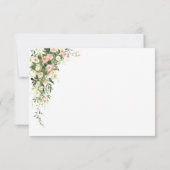 Save The Date Écriture aquarelle florale rose (Dos)