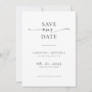 Save The Date Écriture contemporaine moderne minimale