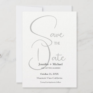 Save The Date Écriture de calligraphie minimaliste pour mariage
