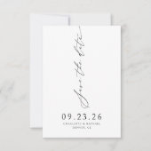 Save The Date Écriture de calligraphie moderne Code QR Mariage (Devant)