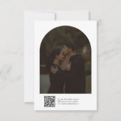 Save The Date Écriture de calligraphie moderne Code QR Mariage (Dos)