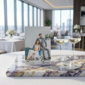 Save The Date Écriture de calligraphie moderne Photo de mariage