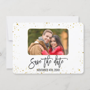 Save The Date Écriture De Photo En Or Sparkle Enregistrer La Dat