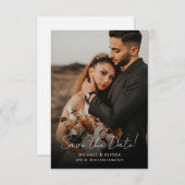 Save The Date Écriture de script de Mariage de script de photo m (Devant / Derrière)