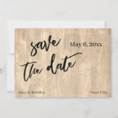 Save The Date Écriture décontractée Typographie du Mariage en bo (Devant)