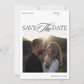 Save The Date Écriture éditoriale moderne photo double face (Devant)