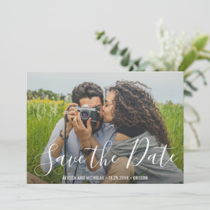 Save The Date Écriture Élégante Typographie Mariage Moderne