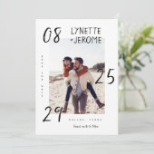 Save The Date Écriture manuelle Date Manuscrit Photo Mariage (Debout devant)