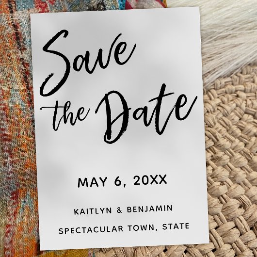 Save The Date Écriture manuscrite décontractée Enregistrer la da