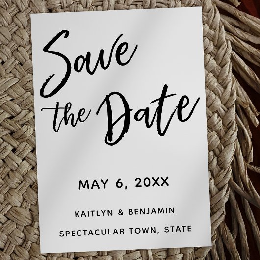 Save The Date Écriture manuscrite décontractée Enregistrer la da