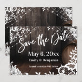 Save The Date Écriture Manuscrite Décontractée Lumineuse Dentell (Devant / Derrière)