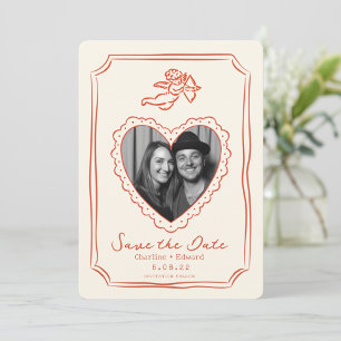 Save The Date Écriture manuscrite funky dessinée à la main pour 