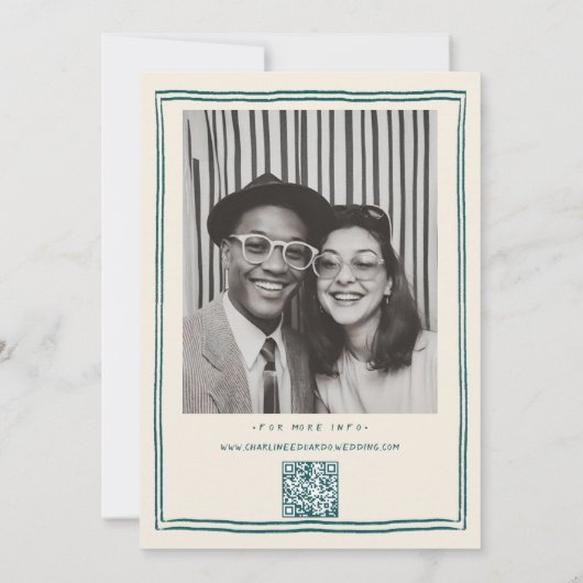 Save The Date Écriture manuscrite funky dessinée à la main Save  (Dos)