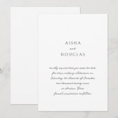 Save The Date Écriture Manuscrite Moderne Élégante de Mariage (Devant / Derrière)