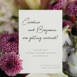 Save The Date Écriture manuscrite moderne Mariage blanc noir<br><div class="desc">Écriture manuscrite moderne Mariage Enregistrer la date en noir et blanc</div>