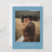 Save The Date Écriture Manuscrite Script Denim Bleu Enregistrer (Dos)