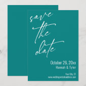 Save The Date Écriture manuscrite simple et élégante Typographie (Devant / Derrière)