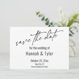 Save The Date Écriture manuscrite simple et élégante Typographie