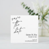 Save The Date Écriture manuscrite simple et élégante Typographie (Debout devant)