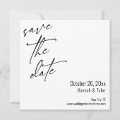 Save The Date Écriture manuscrite simple et élégante Typographie (Devant)