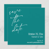 Save The Date Écriture manuscrite simple et élégante Typographie (Devant / Derrière)