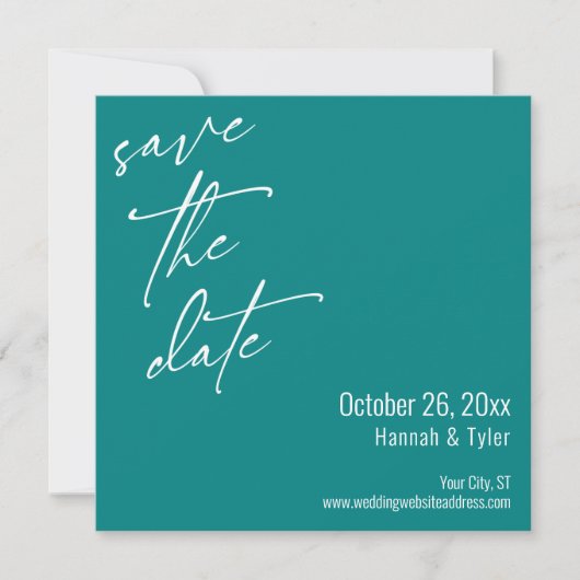 Save The Date Écriture manuscrite simple et élégante Typographie (Devant)