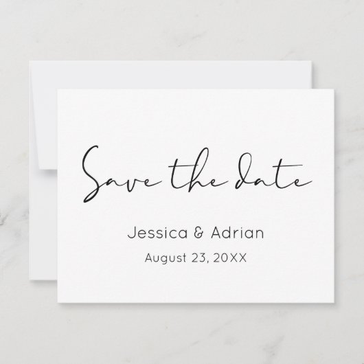Save The Date Écriture minimale (Devant)