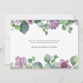 Save The Date Écriture moderne de verdure d'eucalyptus (Dos)